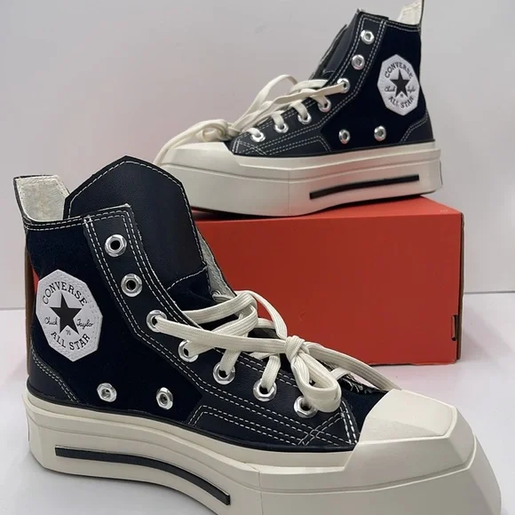 Converse WMNS Black High-Top Sneakers A06435C
CHUCK 70 DE LUXE SQUARED HI
BLACK/ - Picture 14 of 16